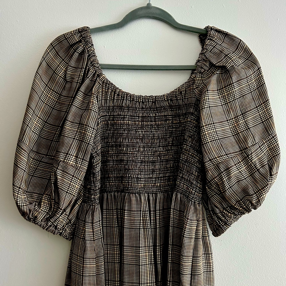 La Ligne Daisy dress. Multi plaid.